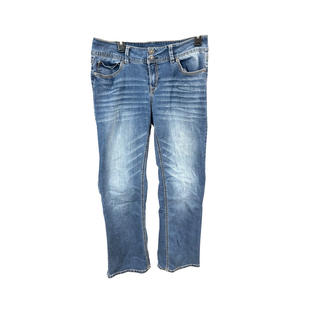 WallFlower Luscious Curvy Bootcut Jeans Womens 13 Medium Wash Blue WBM10962B